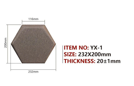 Thickness 4mm 3D PU Leather Wall Panel In Both Residential Commercial Settings