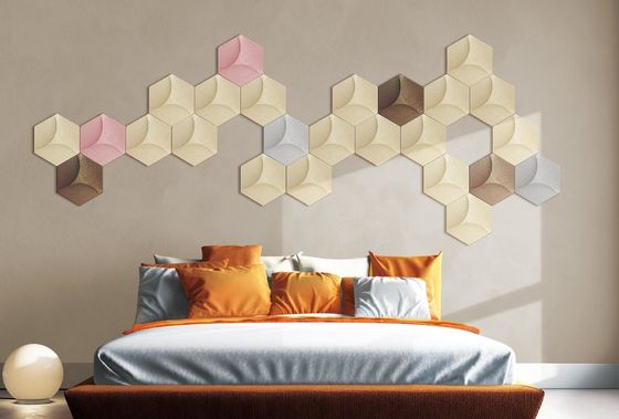 Smooth 3D Leather Wall Panel Thickness 2mm-10mm Fireproof OEM