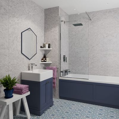 Printing PVC Waterproof Shower Wall Panels 10mm For Decorative
