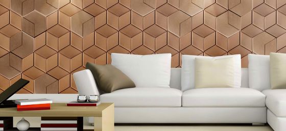 Smooth Surface 3D Textured Wall Panels Customized Flute Wall Panel